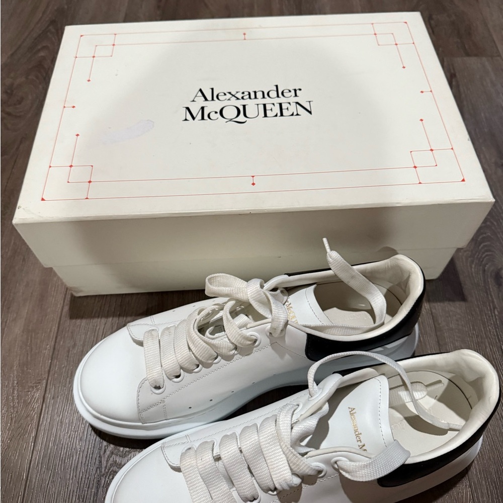 Alexander McQueen White and Black Sneakers